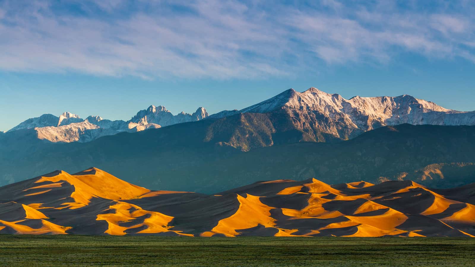 Great Sand Dunes National Park in sunset